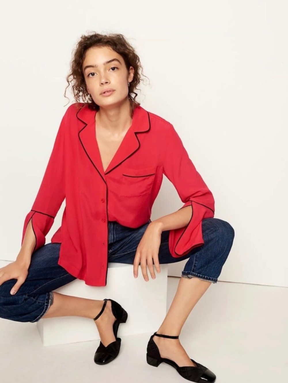 NWT Anthropologie Porridge Rochelle Buttondown size Large